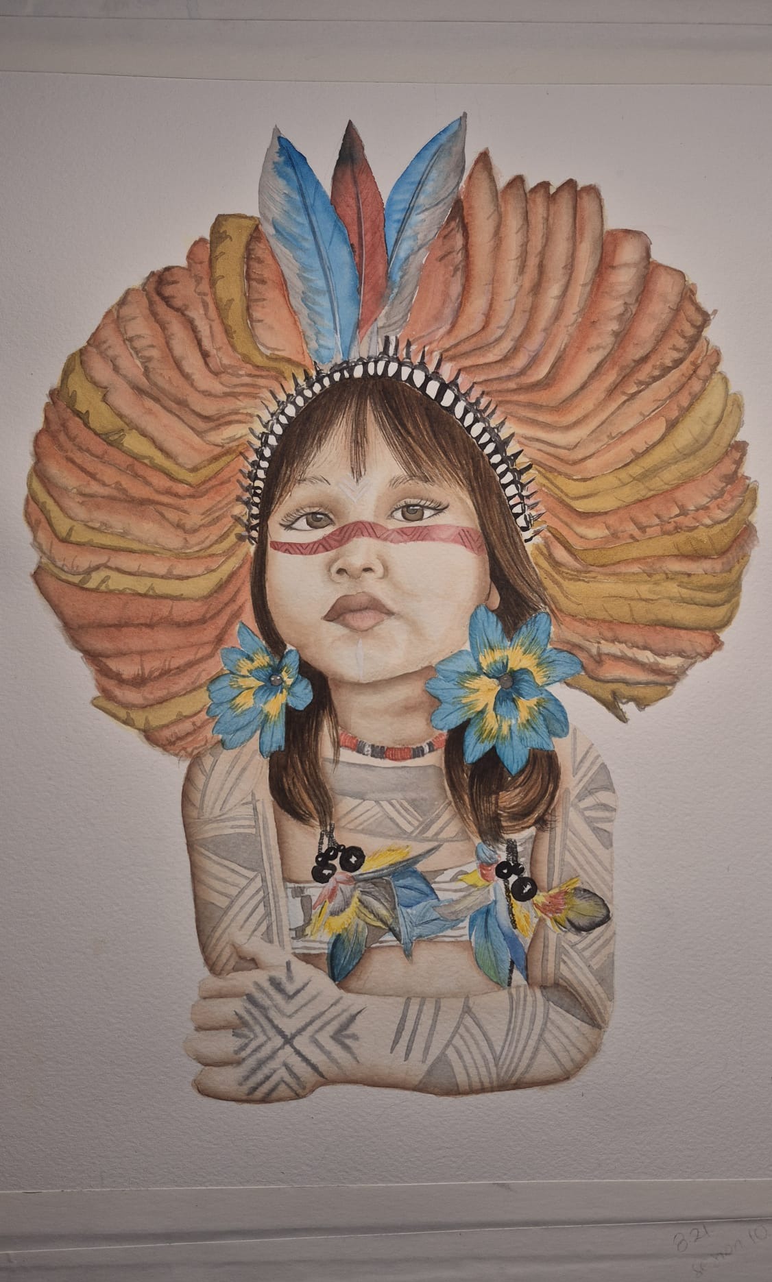 Resultado de alumna — retrato en acuarela