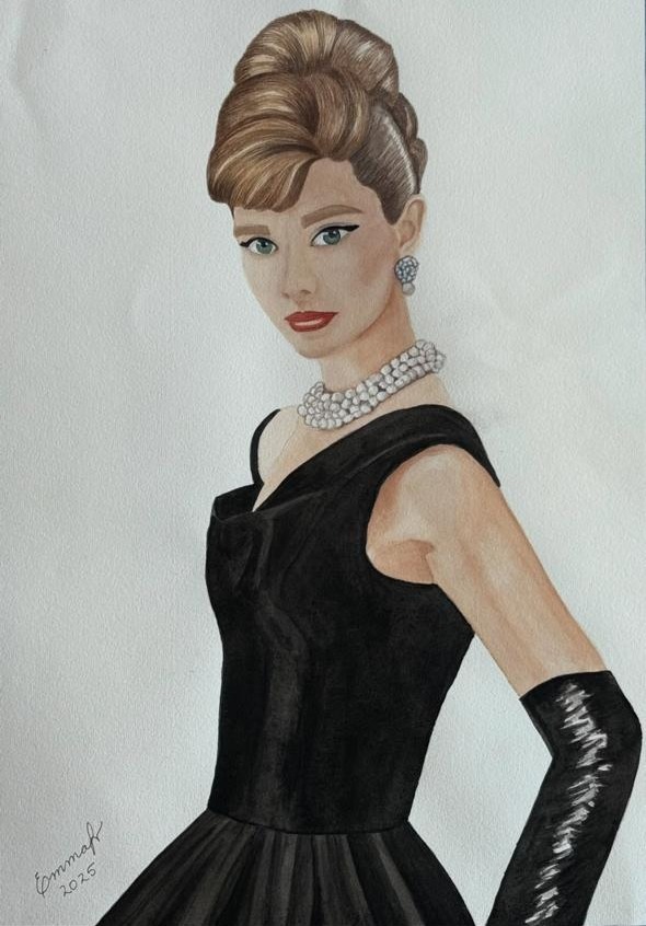 Resultado de alumna — retrato en acuarela