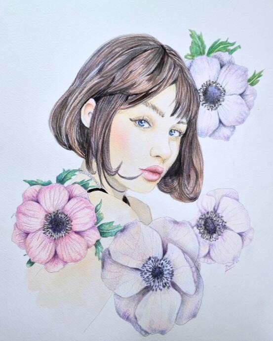 Acuarela naturalista de Isarte — retrato