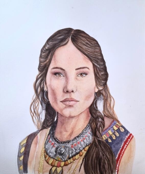 Acuarela naturalista de Isarte — retrato