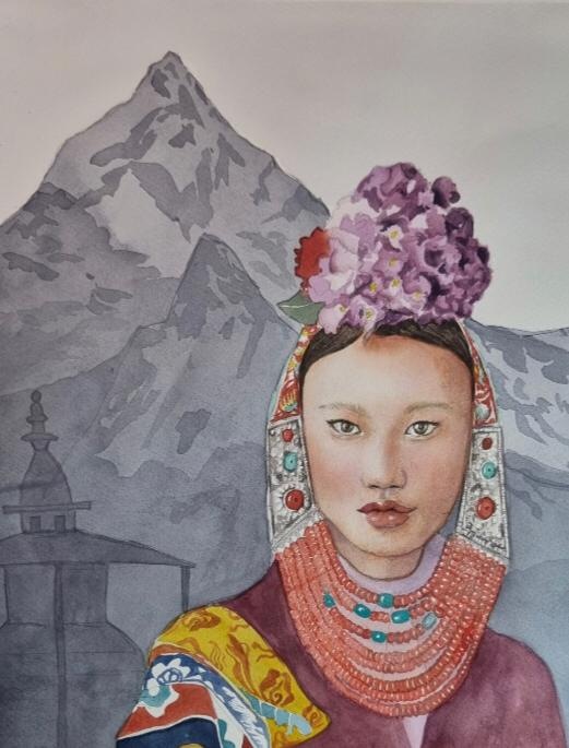 Acuarela naturalista de Isarte — retrato