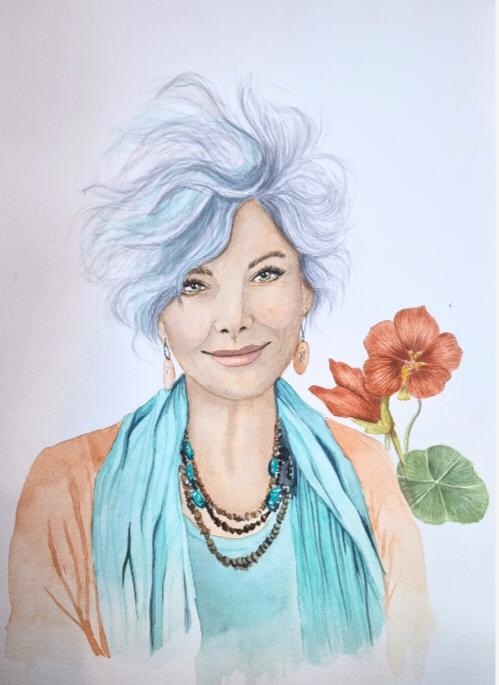 Acuarela naturalista de Isarte — retrato